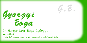 gyorgyi boga business card